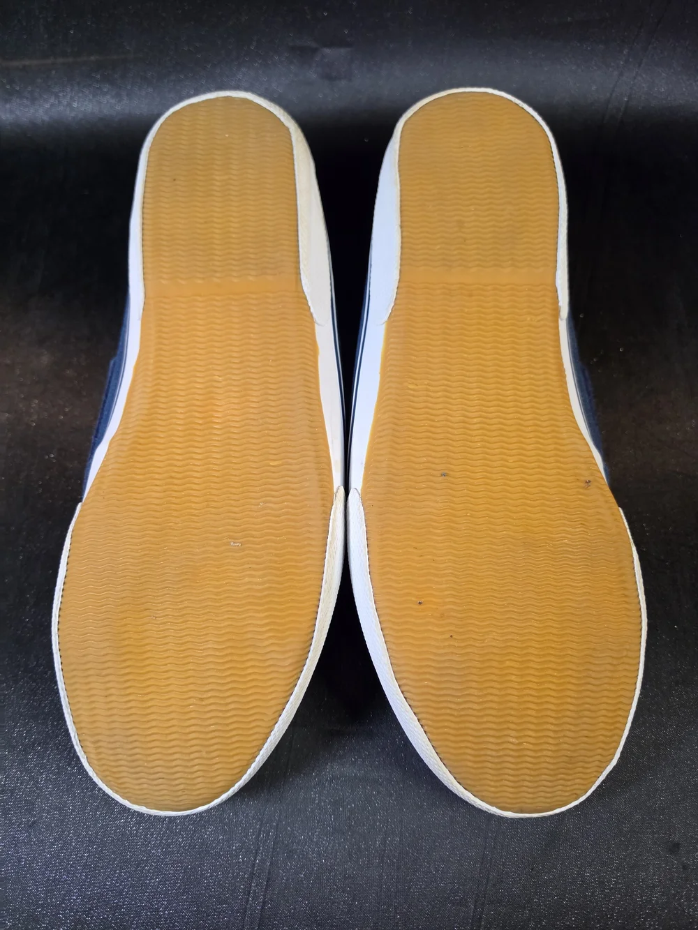 Men's Canvas Boat Shoes Blue Slip On Deck Casual Loafers Size 15W Wide
